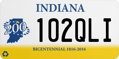 IN license plate 102QLI