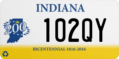 IN license plate 102QY