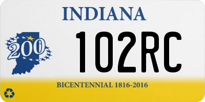IN license plate 102RC