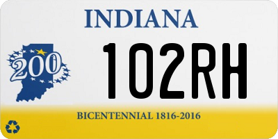 IN license plate 102RH