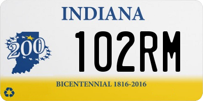 IN license plate 102RM