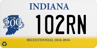 IN license plate 102RN