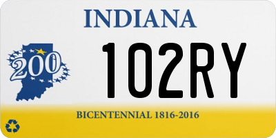IN license plate 102RY