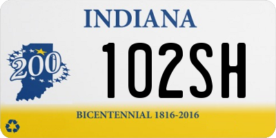 IN license plate 102SH