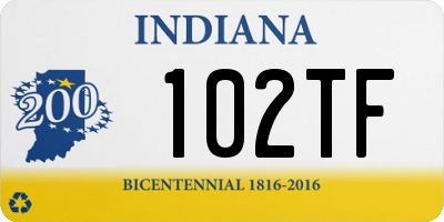 IN license plate 102TF