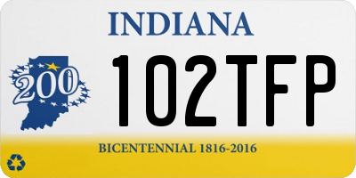 IN license plate 102TFP