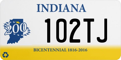 IN license plate 102TJ