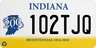 IN license plate 102TJQ