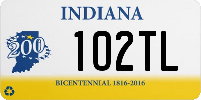 IN license plate 102TL