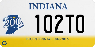 IN license plate 102TO
