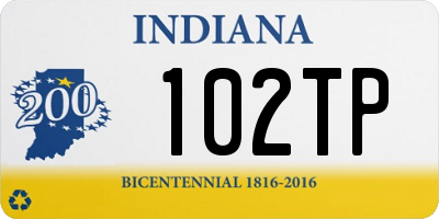 IN license plate 102TP