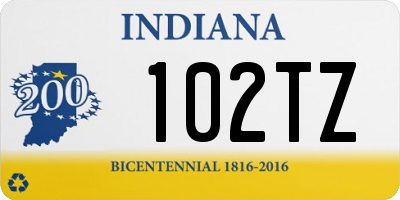 IN license plate 102TZ