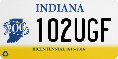 IN license plate 102UGF