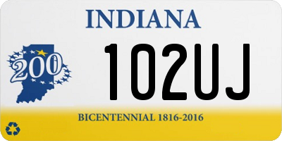 IN license plate 102UJ