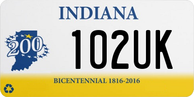 IN license plate 102UK