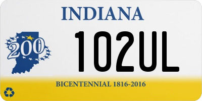 IN license plate 102UL