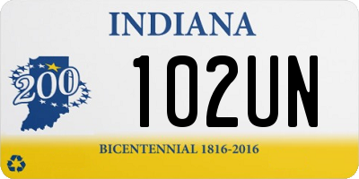 IN license plate 102UN