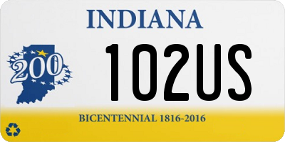 IN license plate 102US