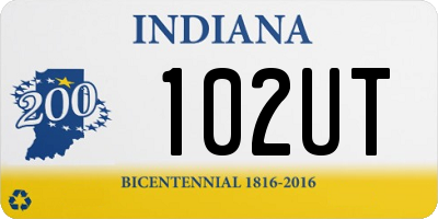 IN license plate 102UT