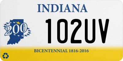 IN license plate 102UV