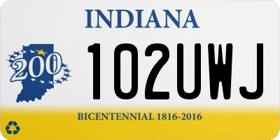 IN license plate 102UWJ