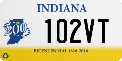 IN license plate 102VT