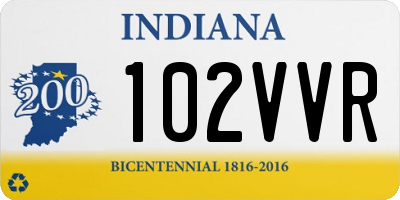 IN license plate 102VVR