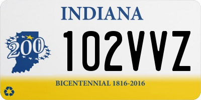 IN license plate 102VVZ