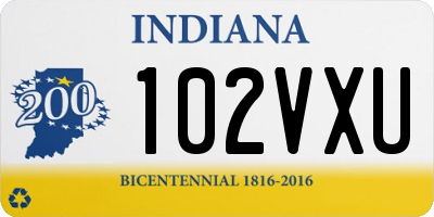 IN license plate 102VXU