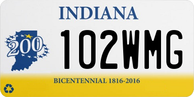 IN license plate 102WMG