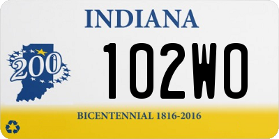 IN license plate 102WO