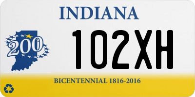IN license plate 102XH