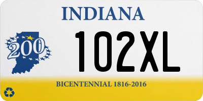 IN license plate 102XL