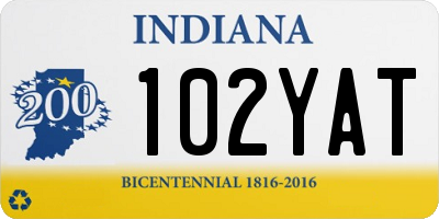 IN license plate 102YAT