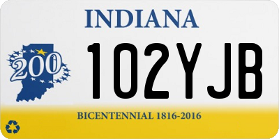 IN license plate 102YJB