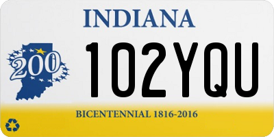 IN license plate 102YQU