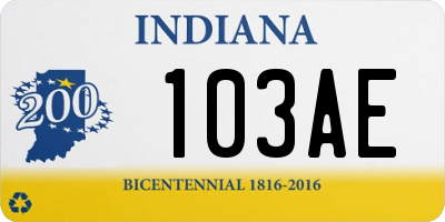 IN license plate 103AE