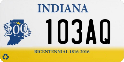 IN license plate 103AQ