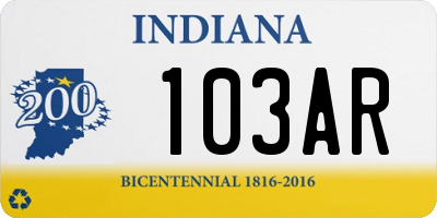 IN license plate 103AR