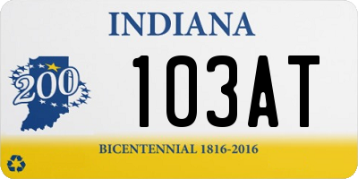 IN license plate 103AT