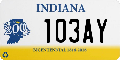 IN license plate 103AY