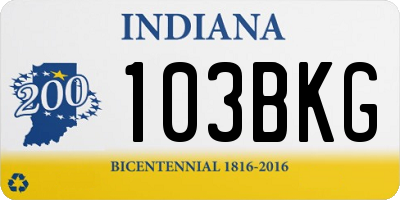 IN license plate 103BKG