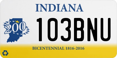 IN license plate 103BNU