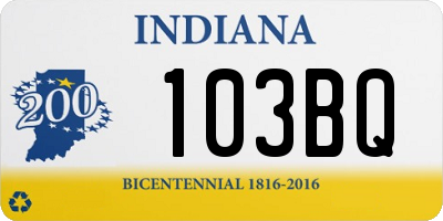 IN license plate 103BQ