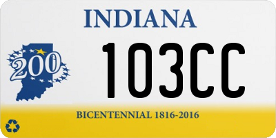 IN license plate 103CC