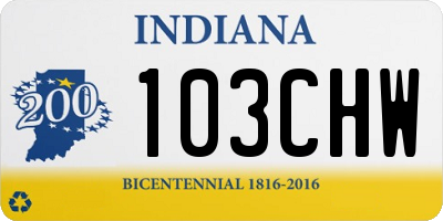IN license plate 103CHW
