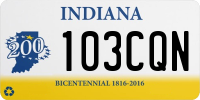IN license plate 103CQN