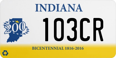 IN license plate 103CR