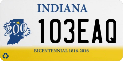 IN license plate 103EAQ