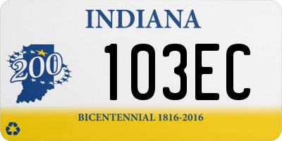 IN license plate 103EC